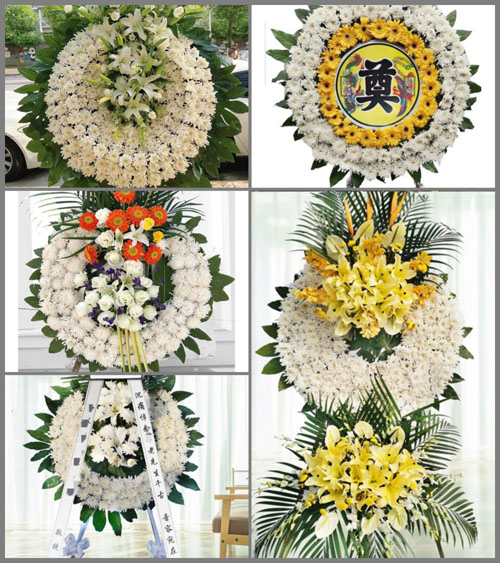 山东青岛胶州市九龙镇大王邑村花圈速递